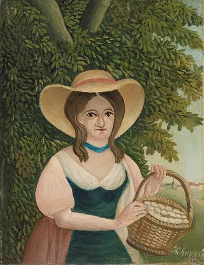 Woman with Basket of Eggs Henri Rousseau